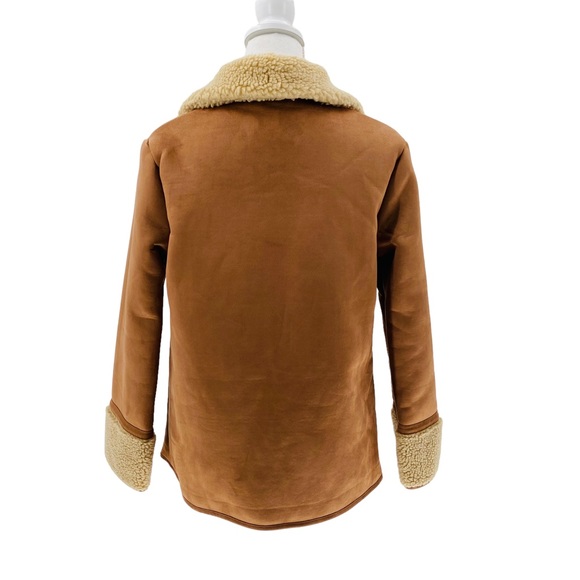 Tuckernuck | NEW Stella Camel Shearling 1/4 Zip Sherpa Jacket Size XS - Picture 9 of 15